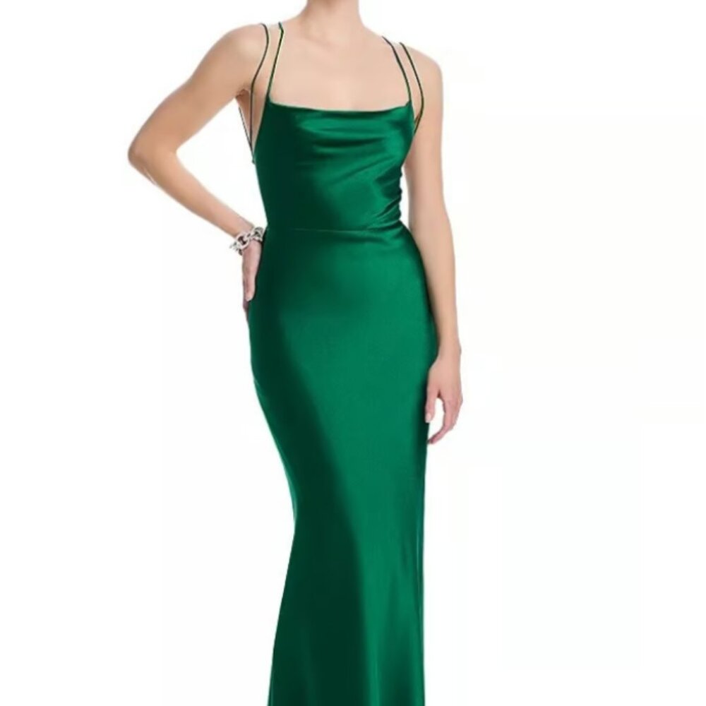 Alice and Olivia Montana Cowl Neck Slip Gown - Size 12